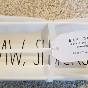 Rae Dunn set of 4 corn on the cob dishes
